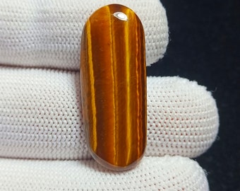 Golden Tiger's Eye Cabochon: Oval Gemstone (33x13x4mm)