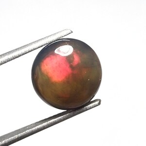 3.75 Carat Round Ethiopian Black Opal Cabochon (12x12x5.50mm)