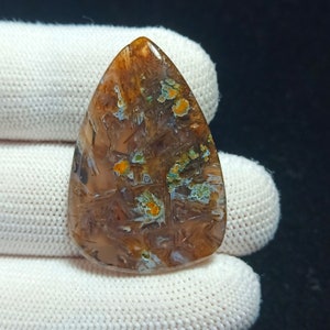 Turkish Stick Agate, Turkish Stick Agate Cabochon, Agate Cabochon, Stick Agate Gemstone, Turkish Stick Agate Crystal, 36x25x4mm, 28.30cts