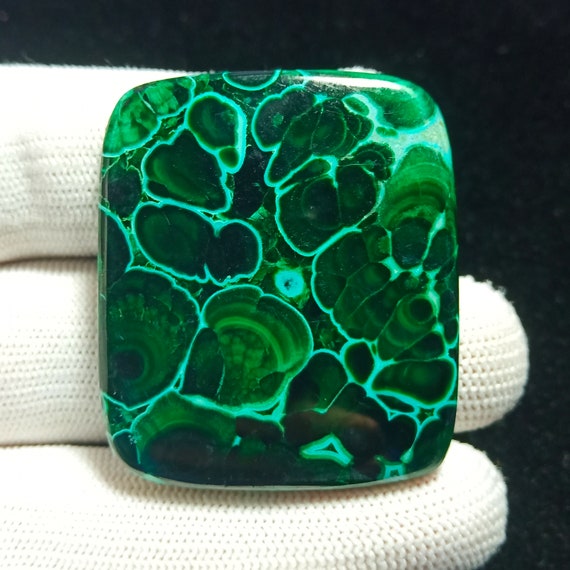 Azurite Malachite Cabochon: Octagon Gemstone (44x38x7mm)