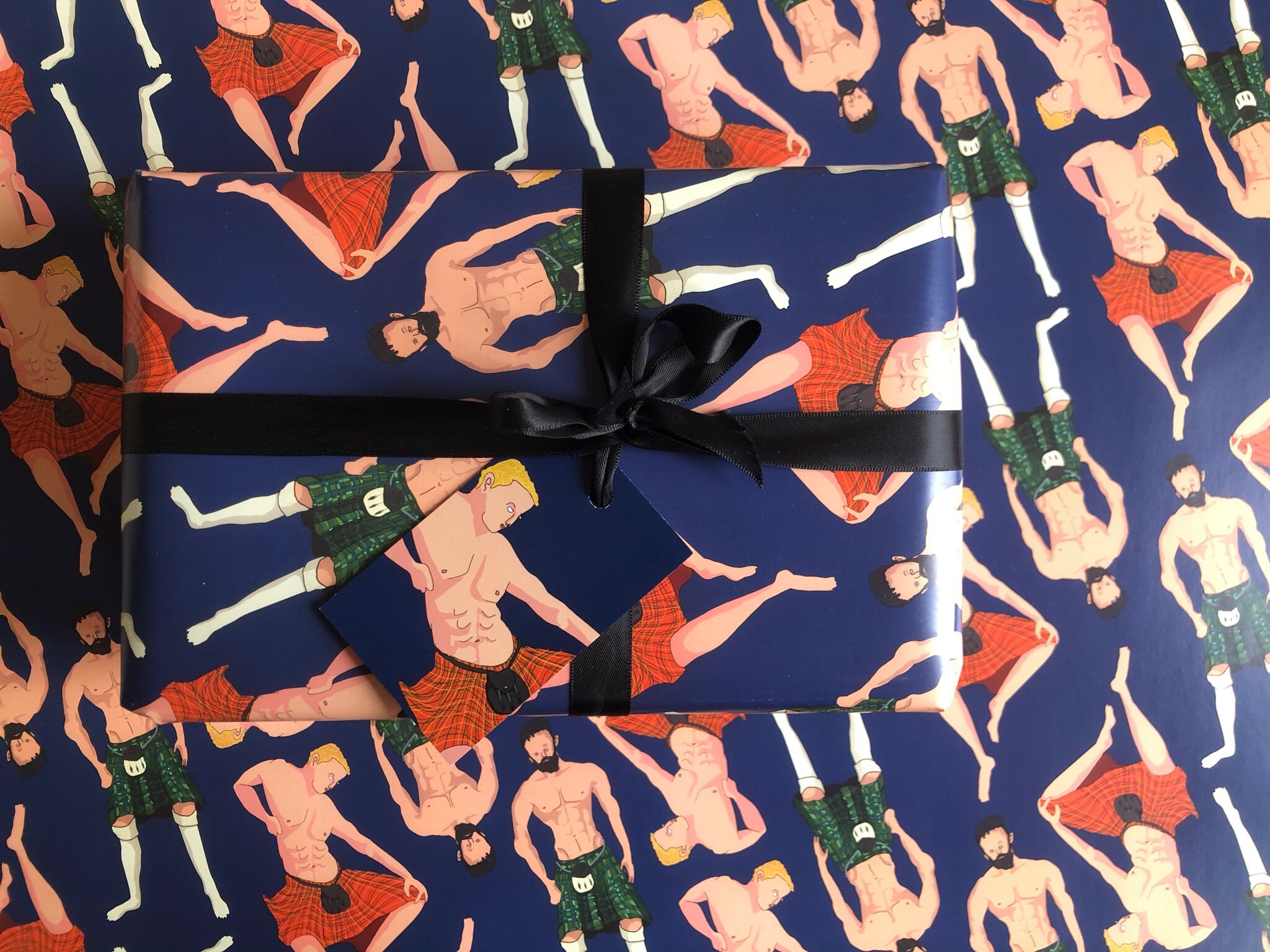 Kilted Hunks Wrapping Paper Sexy Scots Gift Wrap Etsy UK