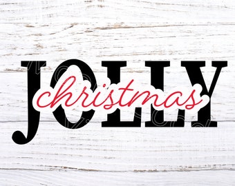 Jolly Christmas svg, Jolly Christmas clipart, Jolly Christmas cut file