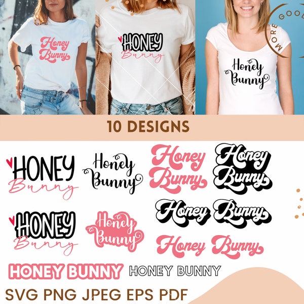 Honey Bunny svg png file, retro honey bunny svg, easter svg file for Cricut Easter projects