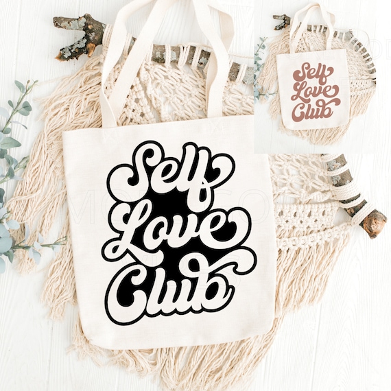 Self Love Club Retro SVG, PNG, Handwritten Design (Digital Download)