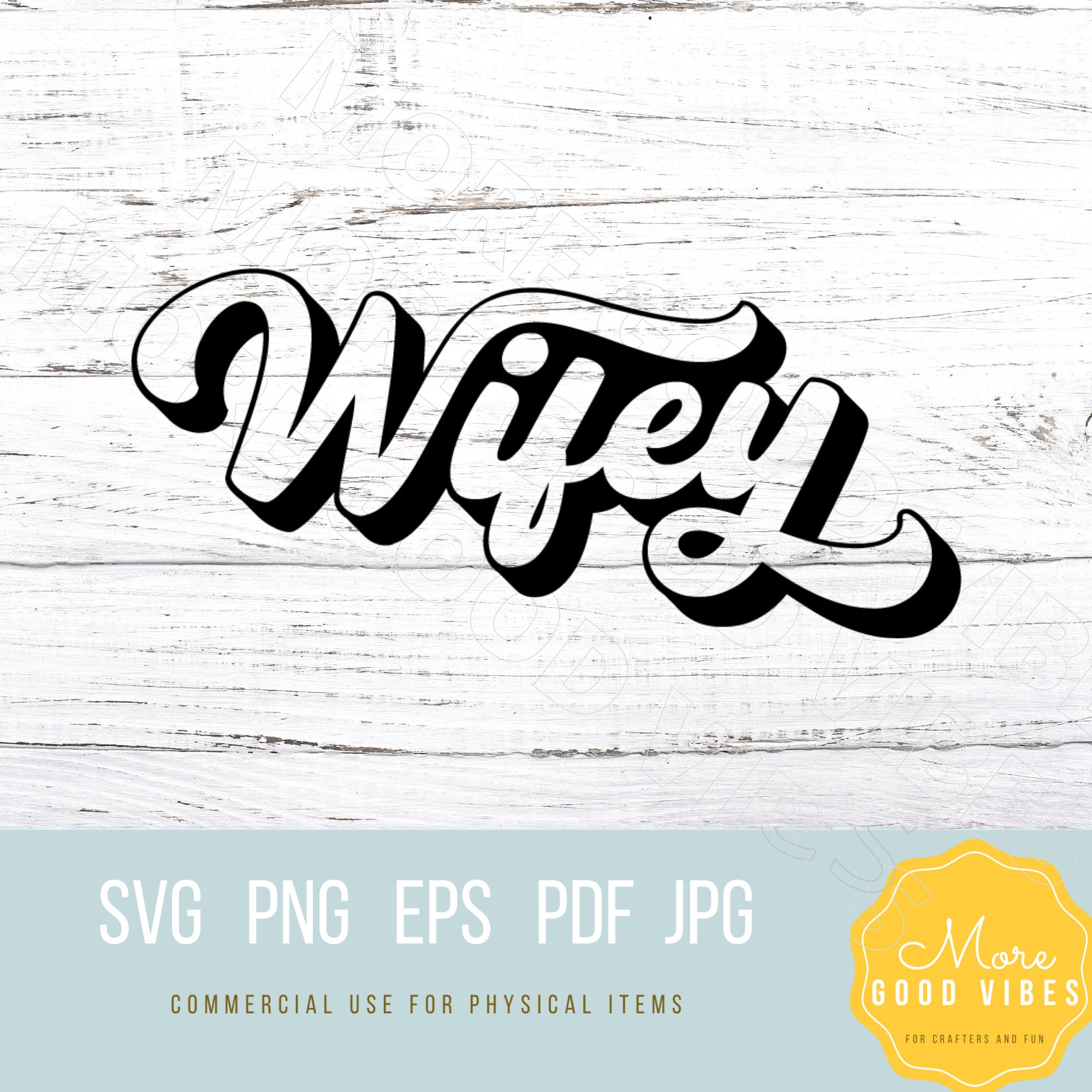 Wifey Retro Svg Png and Hubby Retro Svg Png Instant Download Files for ...