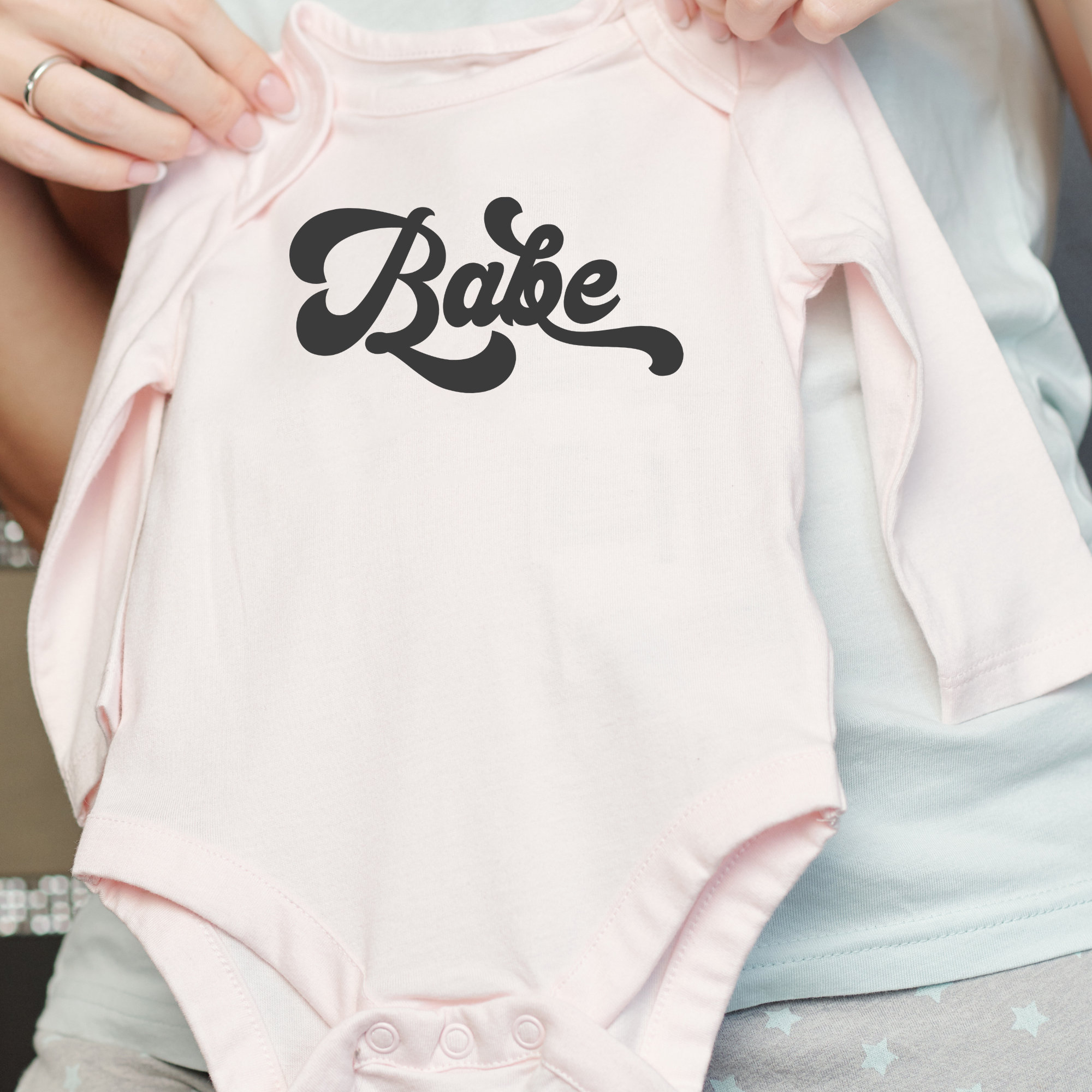 Mama and Babe Retro SVG PNG, Matching Family Design (digital