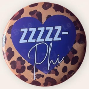 Zeta Phi Beta Button – ZΦB Sorority Gift – 2.25” Greek Life Pin