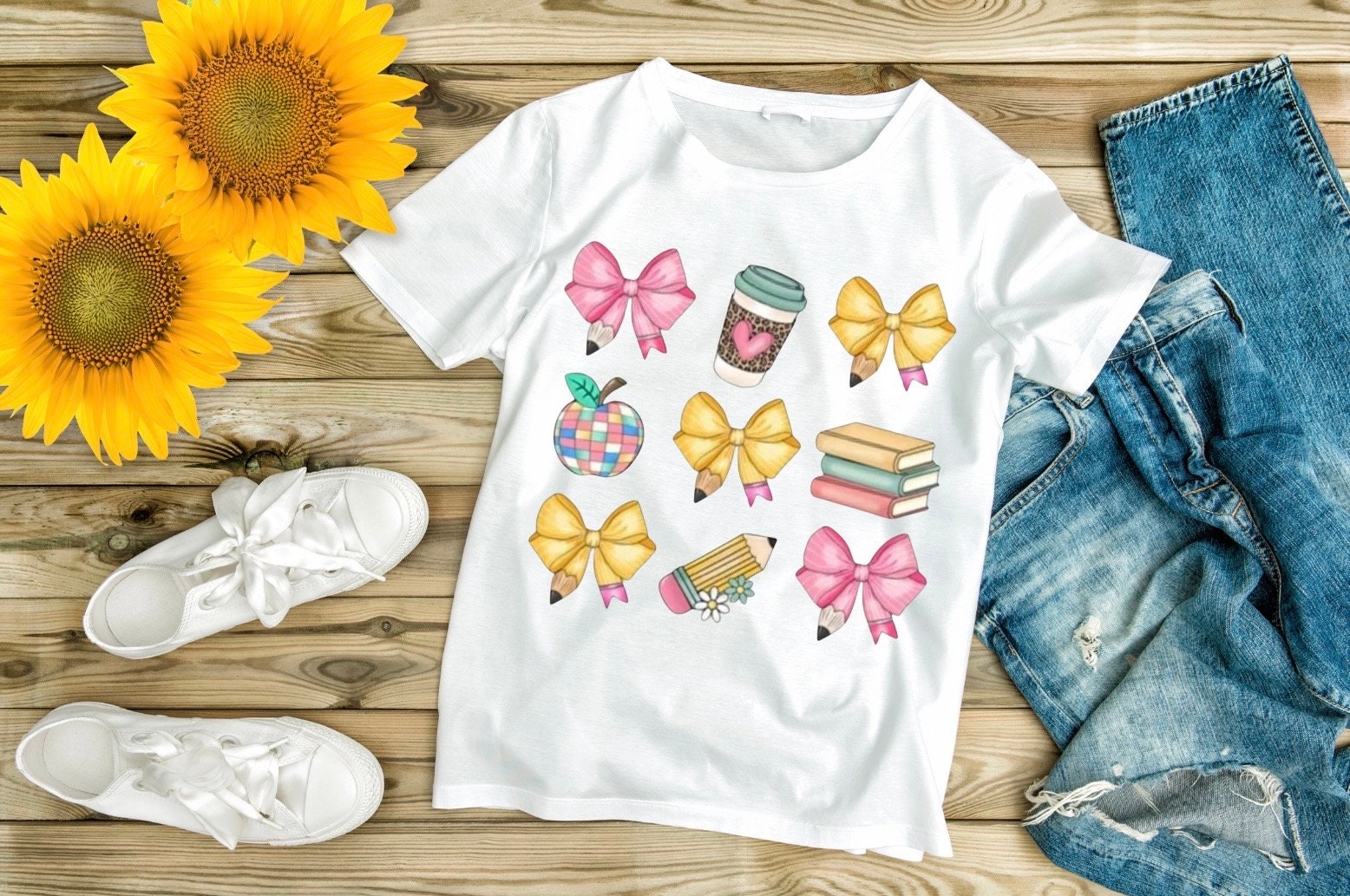 Coquette Bow Teacher Graphic Tee, Teaching Tshirts, Bundle Deals, Paraprofessional Custom Shirt, Customized School T-Shirt, Disco Ball Retro