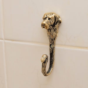 Labrador Retriever Wall Hook, Labrador Retriever Dog Lab Labrador Retriever Solid Brass Hook, Decorative Wall Hooks Handmade Hangers.