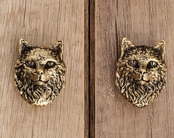 Tirador de latón "Gato" de TUTURA. Tiradores exquisitos para cajones, armarios, cómodas y muebles.