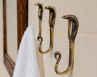 Wall hook Cobra, Decorative Hooks, Brass hook,Coat Hook, Towel Hook, Wall Hook, Vintage Ideas Wall Hooks, Coat Hangers.