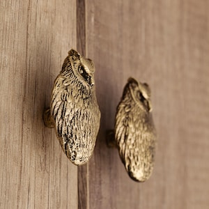 Brass Owl Handle by TUTURA, Drawer or Cabinet Handle