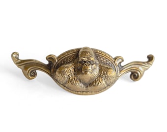 Messing Gorilla Möbelgriff: Massiver Messing Tier Schubladenknauf