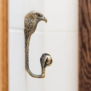 Gancho de pared Águila, Ganchos decorativos, Gancho de latón, Gancho para abrigos, Gancho para toallas, Gancho de pared, Ideas vintage Ganchos de pared, Perchas. Águila americana.