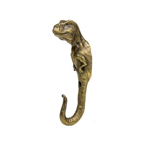 Tyrannosaurus rex wall hook, strong brass hook for bathroom, kitchen, children's room. Hook for towel, clothes, hat.