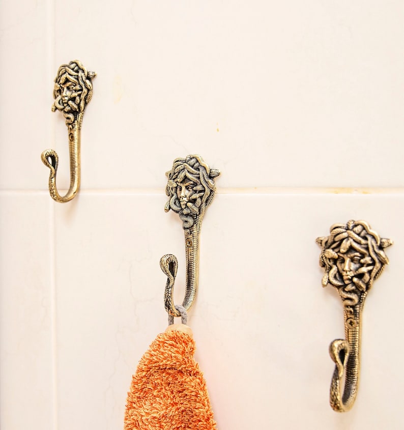 Medusa Gorgon Wall Hook: Mythological Snake Coat Hanger image 1