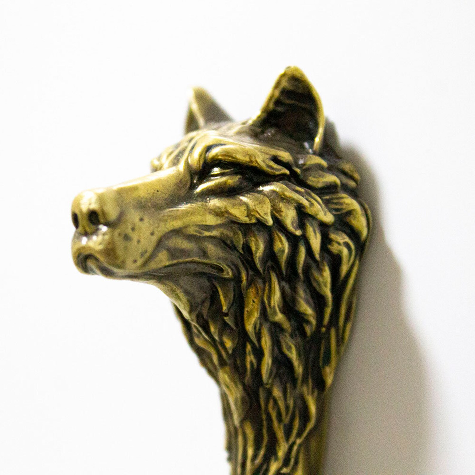 Decorative Hooks Brass hook in the form of a wolf's head Etsy