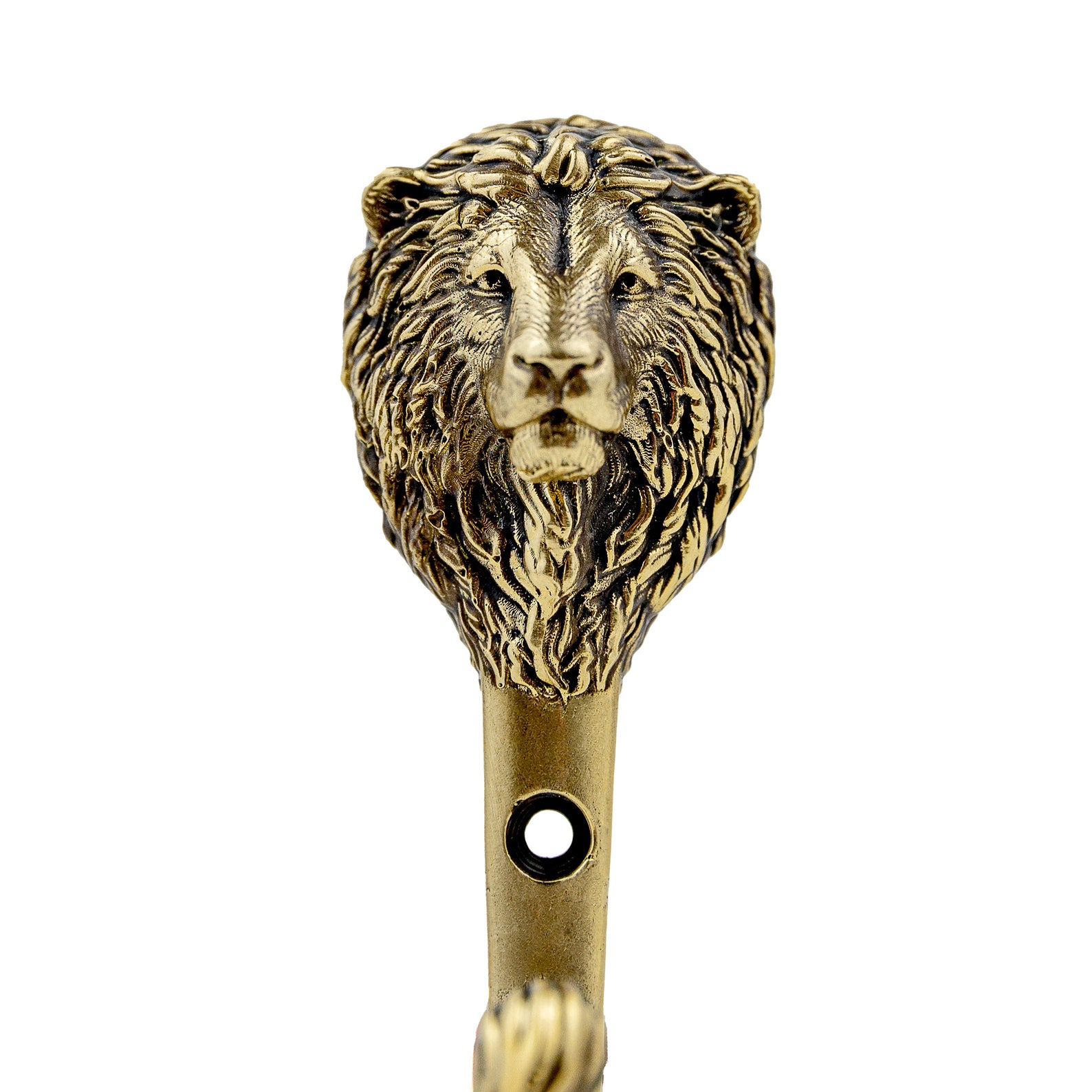 Hook Lioncoat Hook Lion Head Brass Clothes Hook Wall Bag Etsy