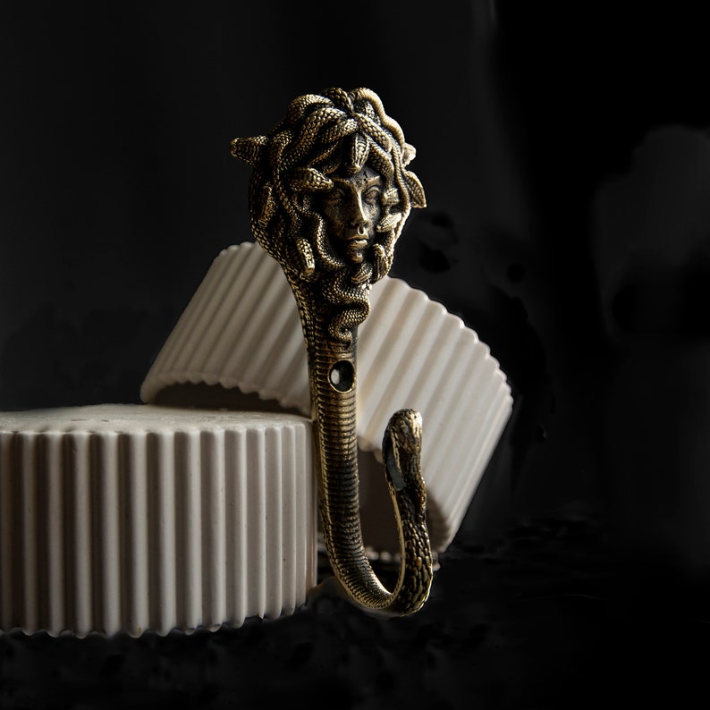 Medusa Gorgon Wall Hook: Mythological Snake Coat Hanger image 5