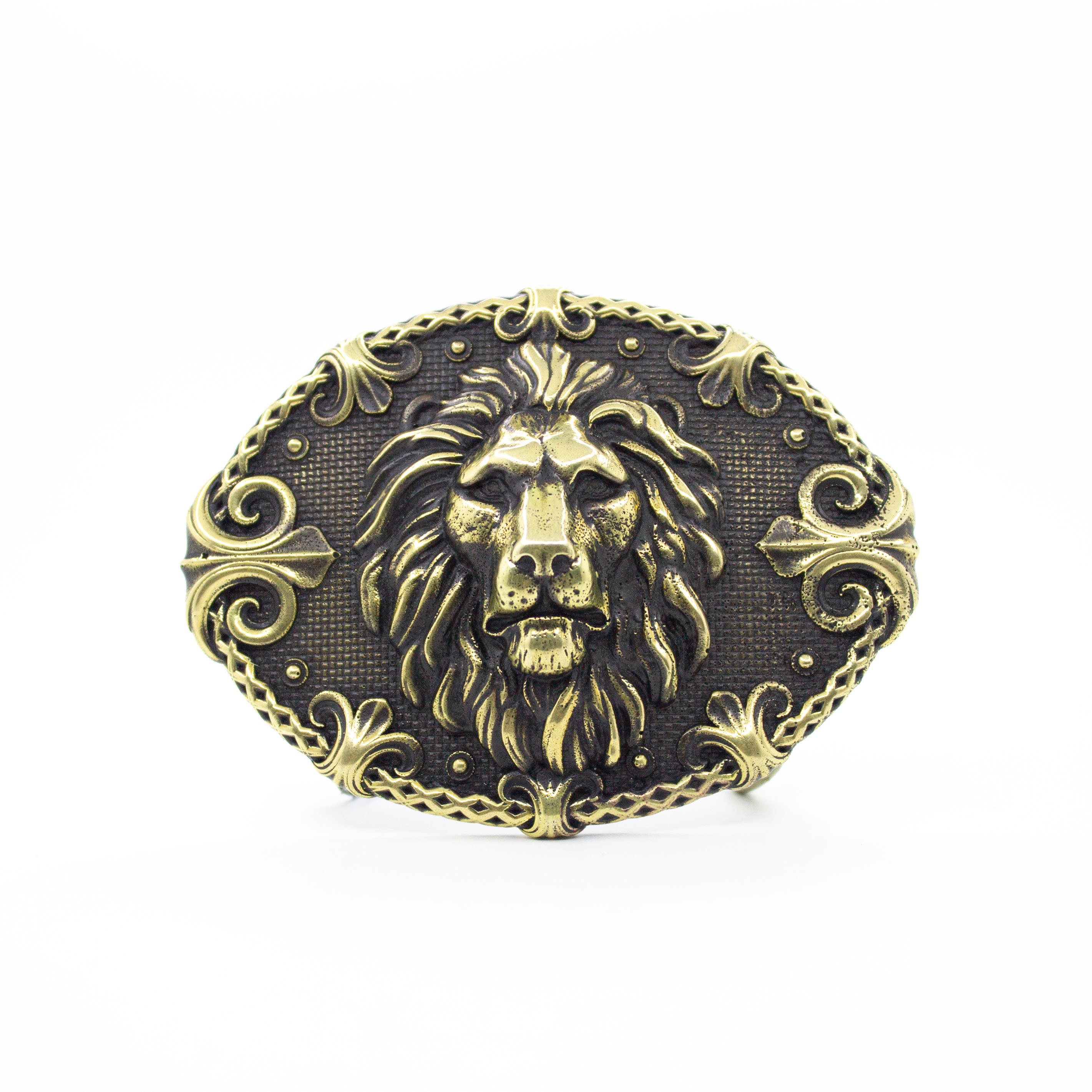 Belt Buckle Lion Handmade Animal Male Lion Head Solid Brass Etsy