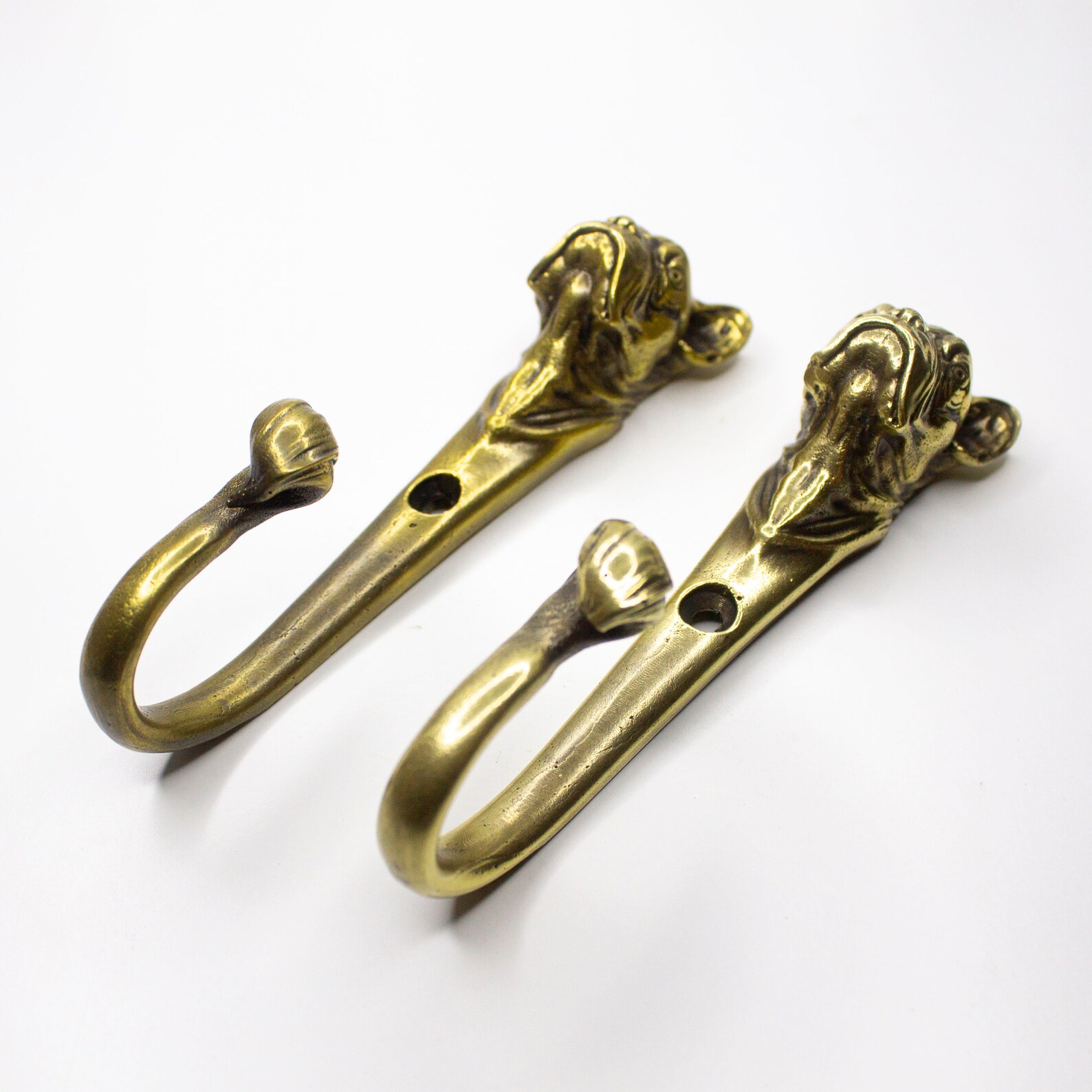 Hook wall Dog Dog Solid Brass Hook Wall Hooks European Coat Etsy