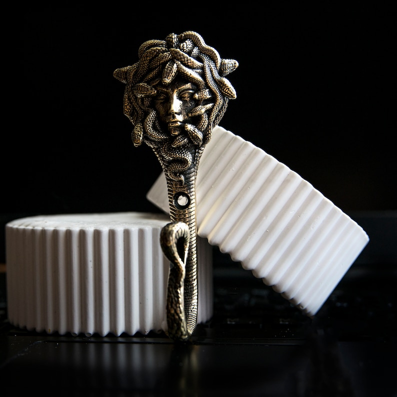 Medusa Gorgon Wall Hook: Mythological Snake Coat Hanger image 4