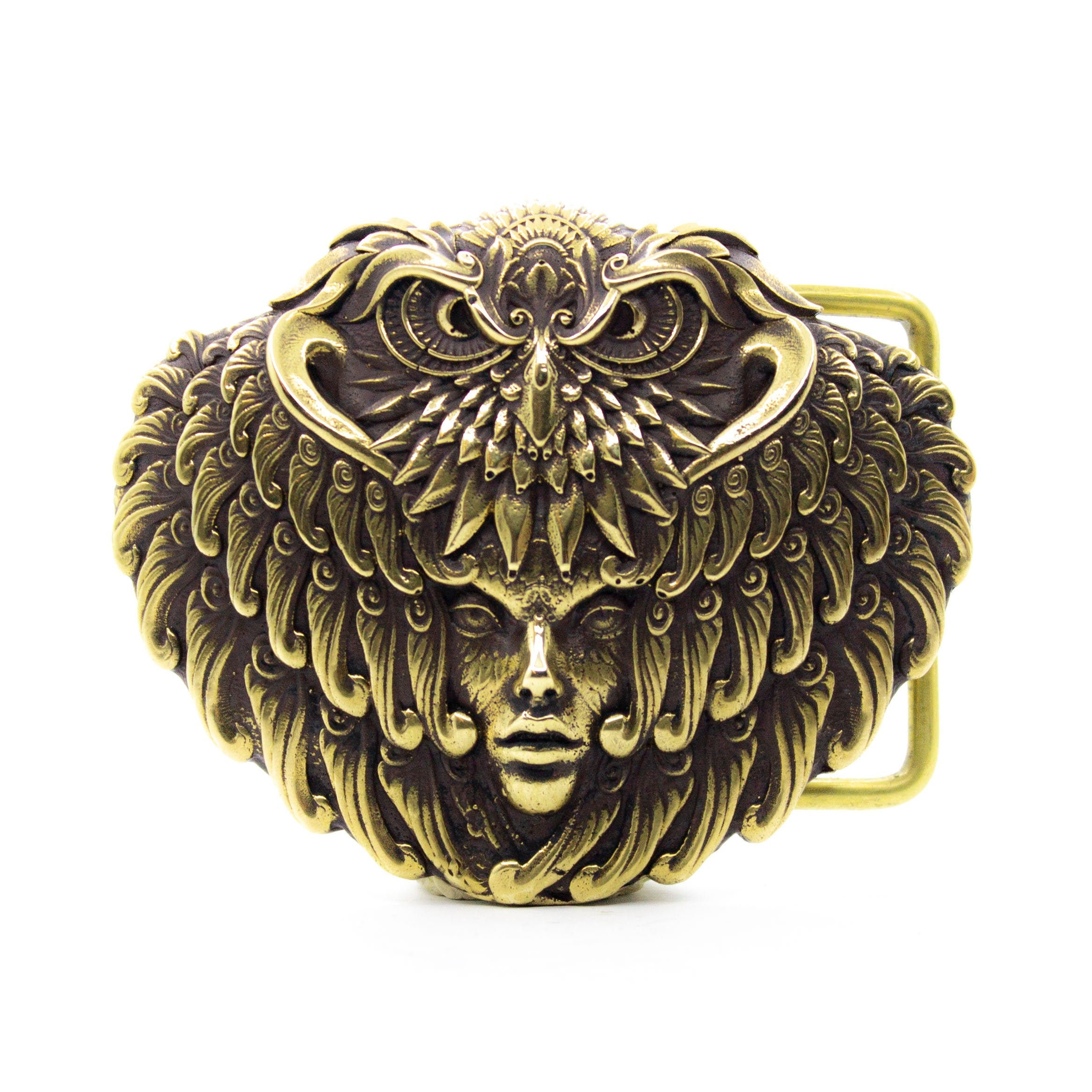 Buckle brass Belt buckle Owl Solid brass belt buckle Etsy
