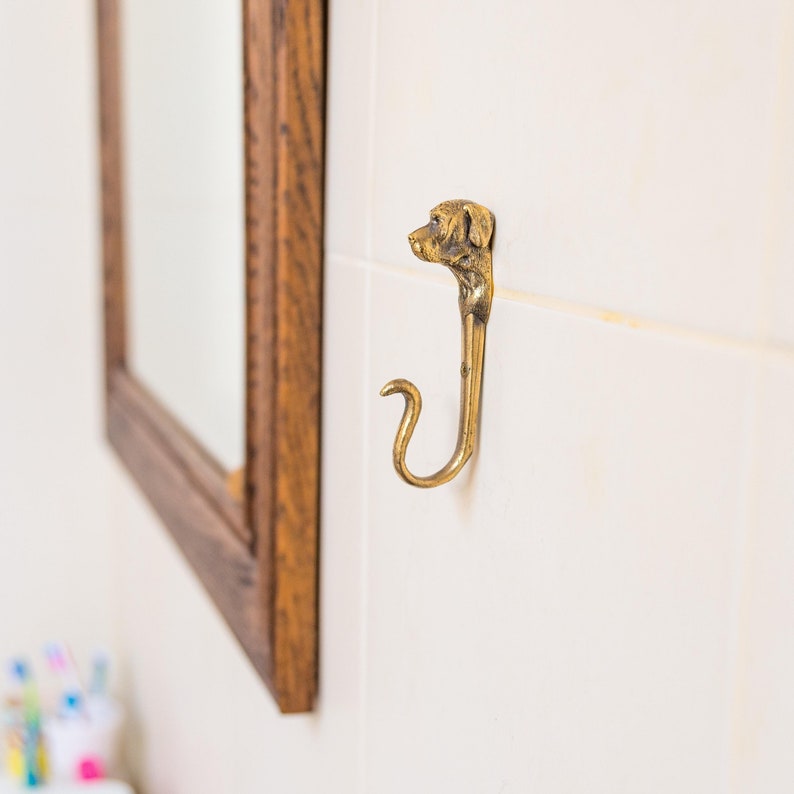 Wall hook in the form of a Great Dane dog