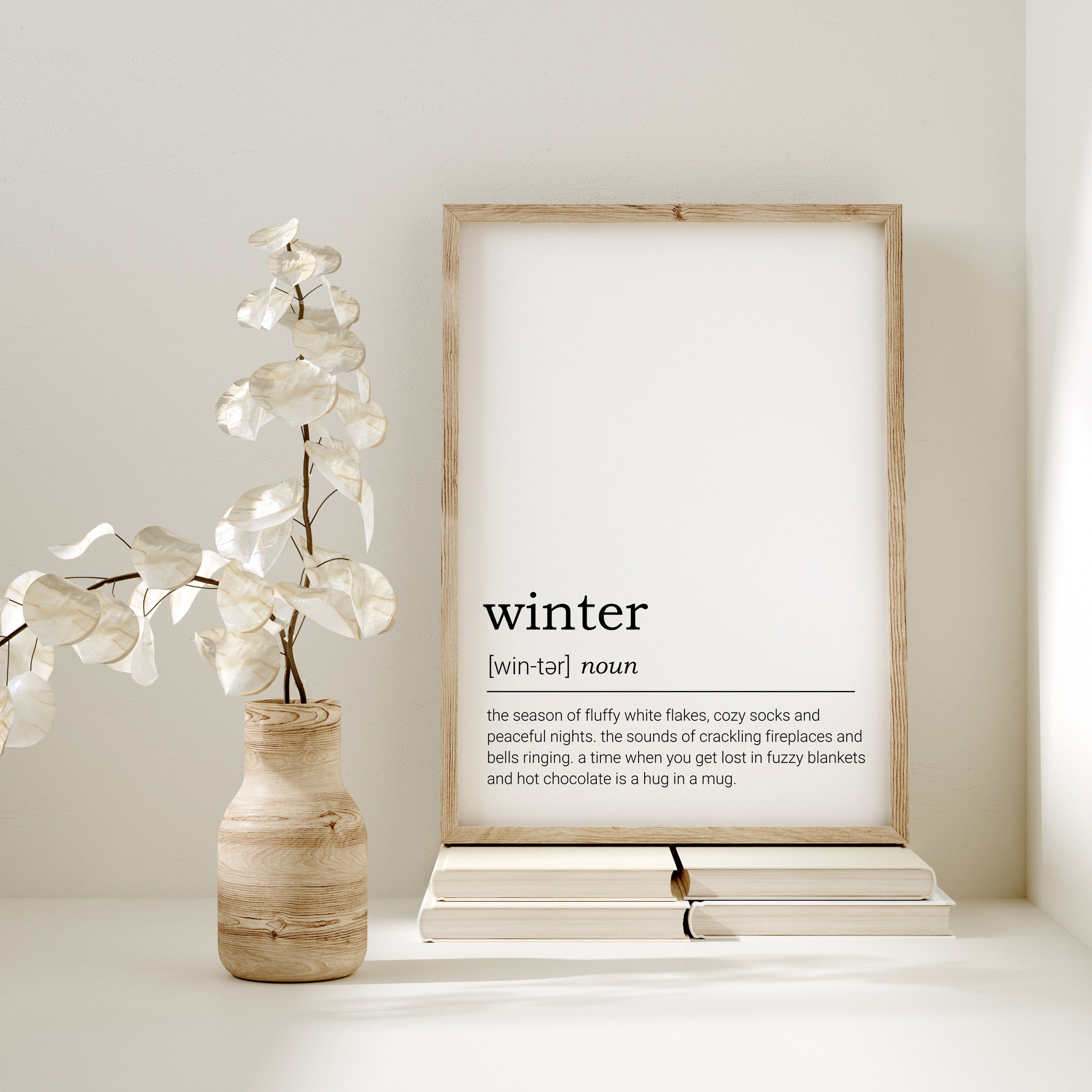 Winter Definition Art Dictionary Print Winter Poster Winter Etsy