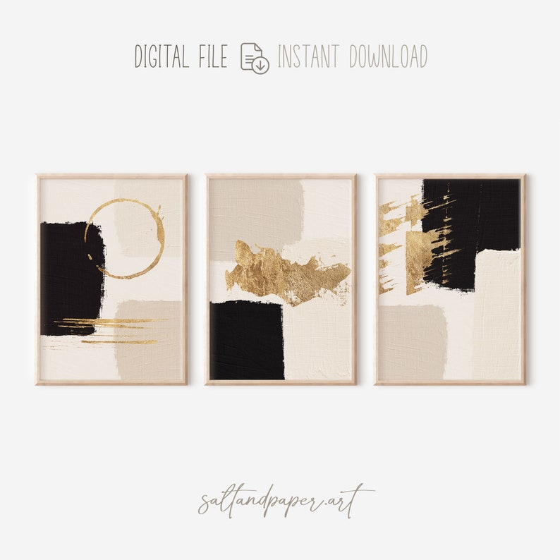 Neutral Wall Art Beige Black Wall Art Extra Large Wall Art Etsy