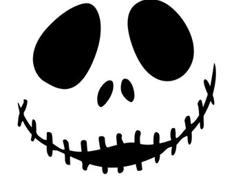 Silueta de la cara de Jack Skellington Svg