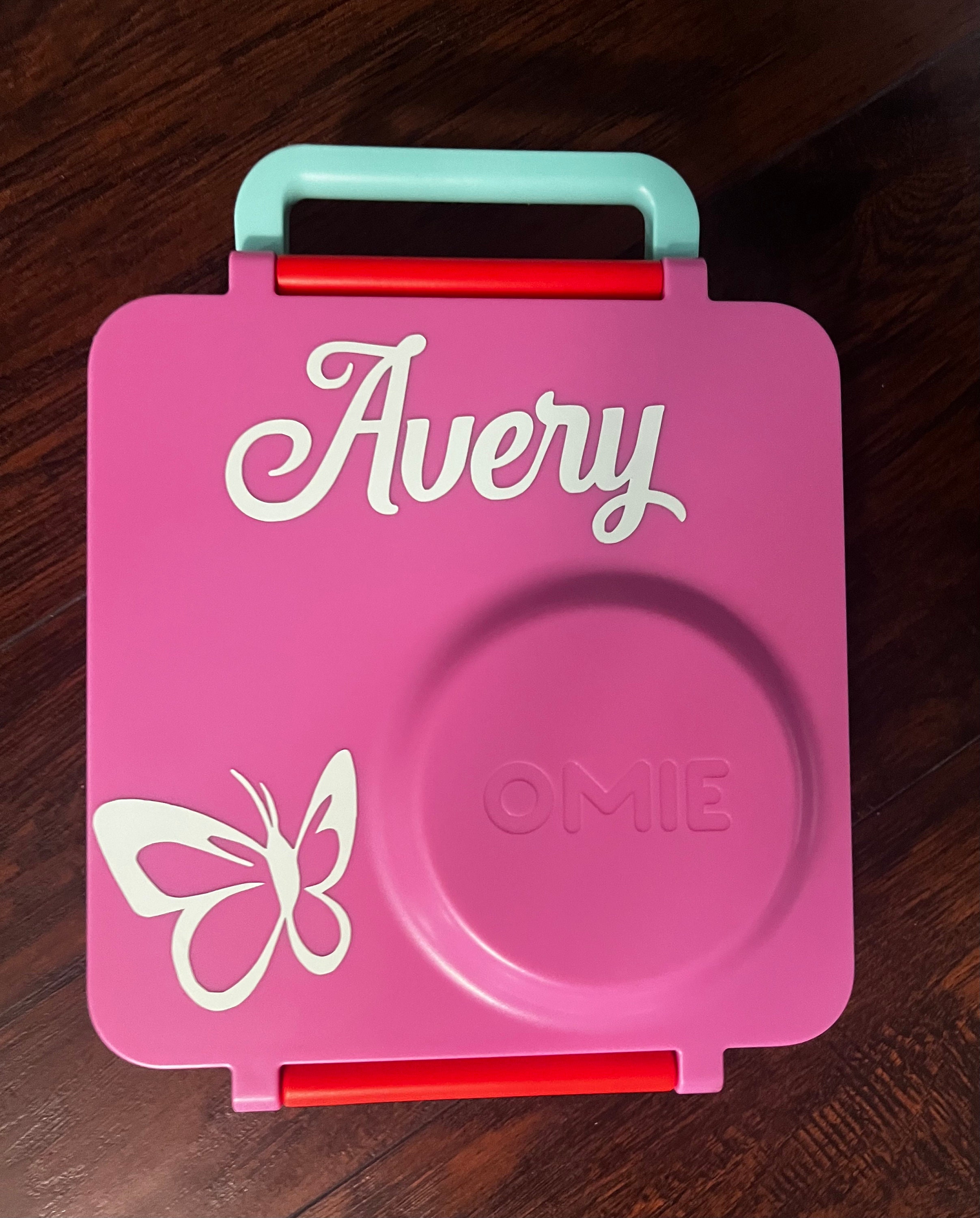 Custom Omiebox Bento Box for Kids Personalized Lunch Box Pink