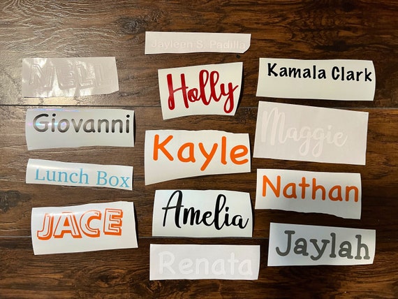 Name Decal Sticker HTV Decal Vinyl Decal Name Labels Name - Etsy