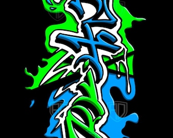 Artist graffiti paint splatter art