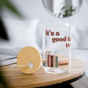 Book Lover&#39;s Sipper Glass- 16oz with Eco-Friendly Bamboo Lid