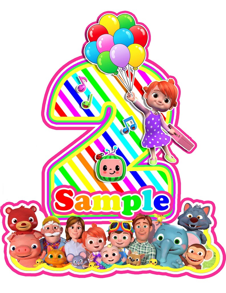 Printable Customized Cocomelon Birthday Cake And Cupcake Topper Cake Toppers Picks Paper Party Supplies Kromasol Com