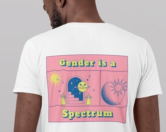 Gender Is A Spectrum Androgynous Style Gender is a Social Construct LGBTQ Graphic Tee Unisex T-Shirt Non Binary Gender Queer