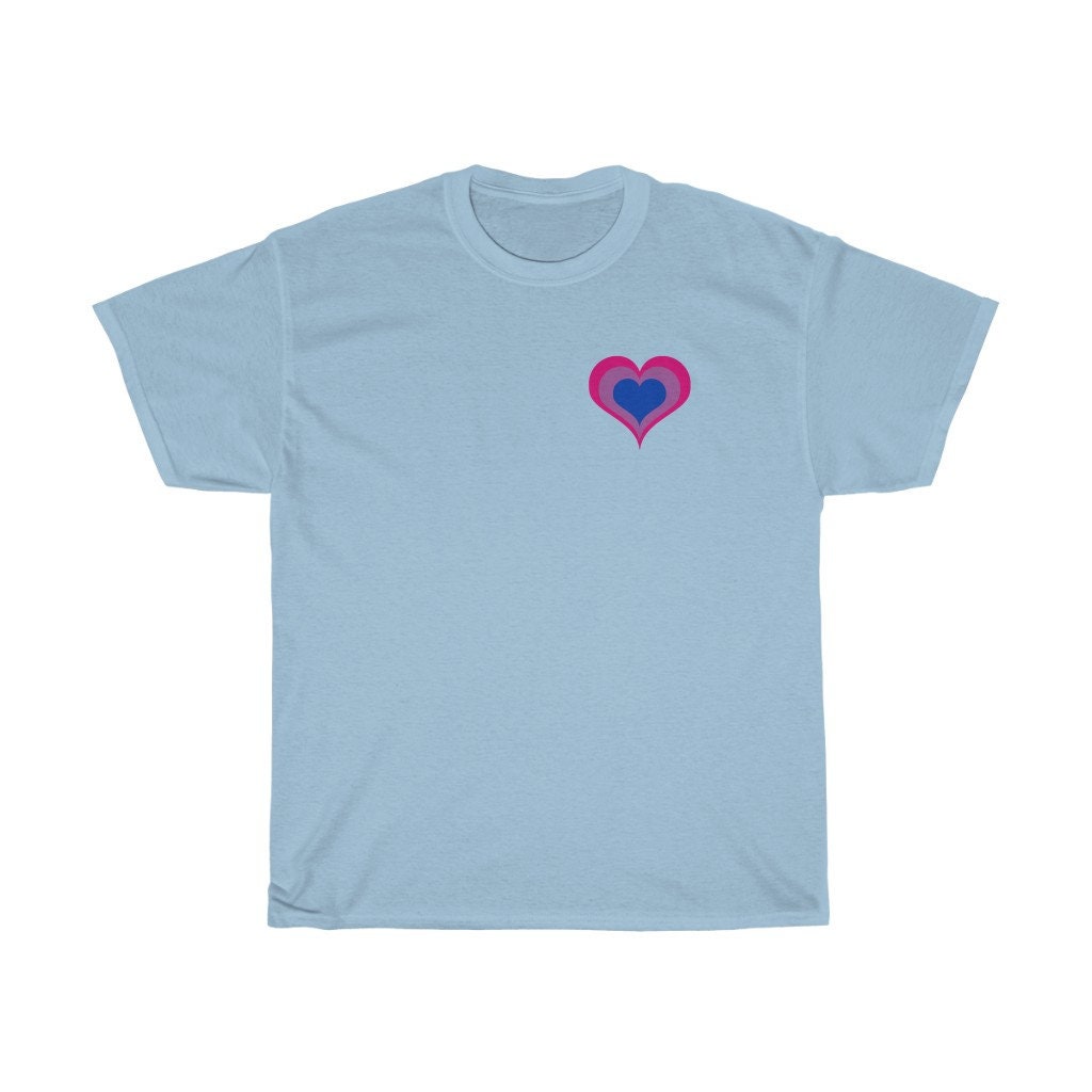 Bisexual Heart With Bisexual Flag Colors Tshirt Bisexual | Etsy