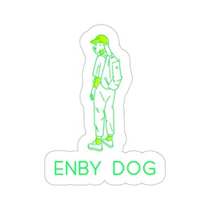 Enby dog character sticker