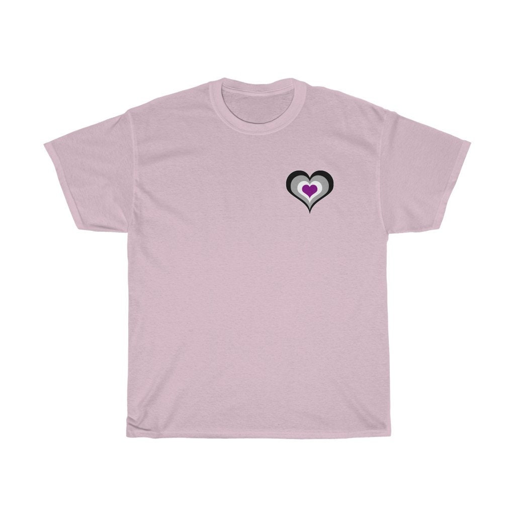 Asexual Heart With Asexual Flag Colors Tshirt Asexual Flag - Etsy