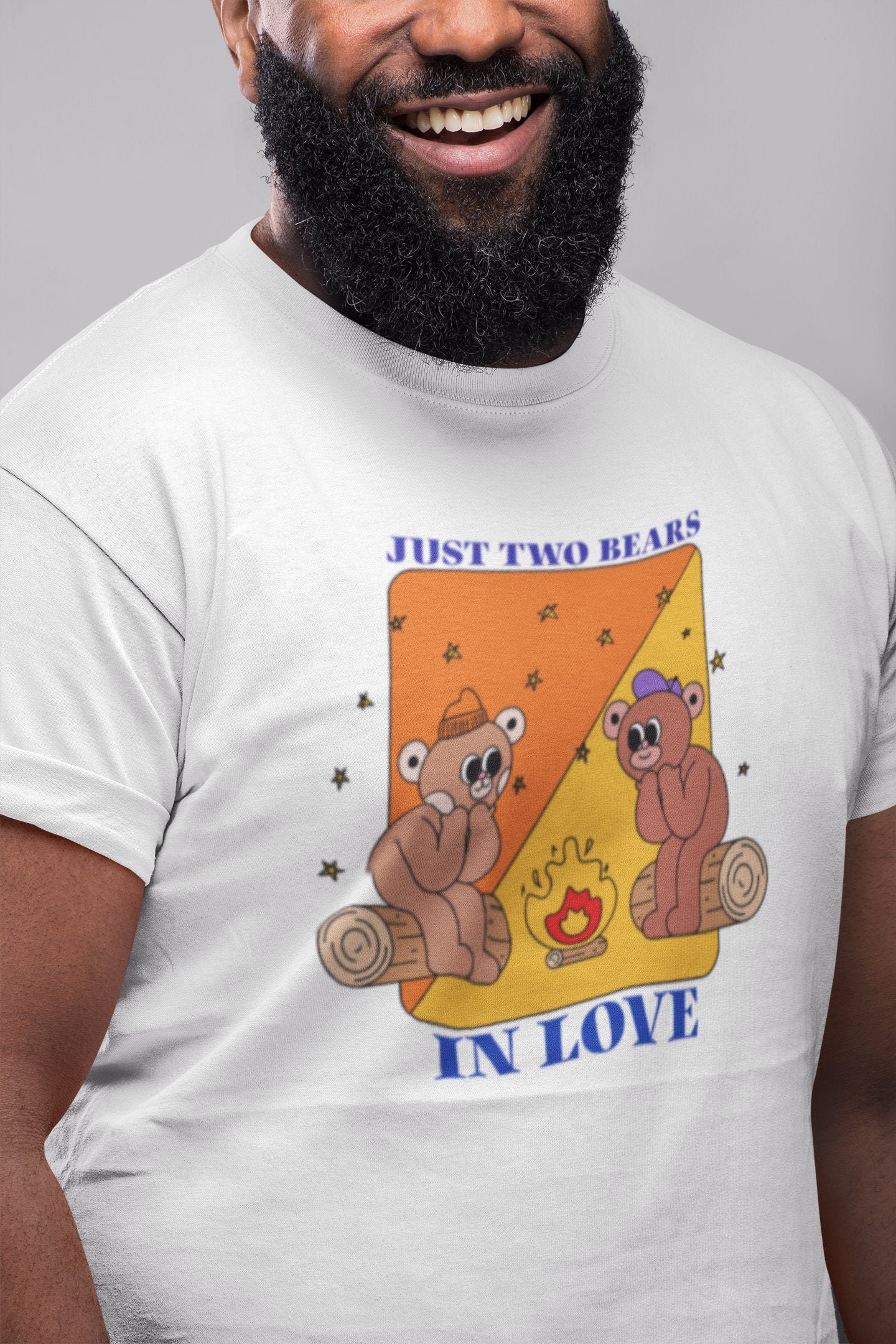 Just Two Bears In Love Gay Men T Shirt Gay Bears Funny Gay Etsy