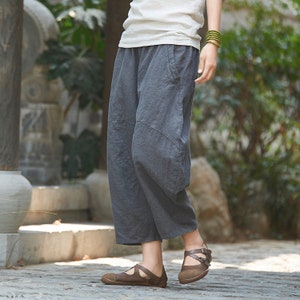 100 Percent Ramie Linen Culotte Women Wide Leg Pants Linen - Etsy