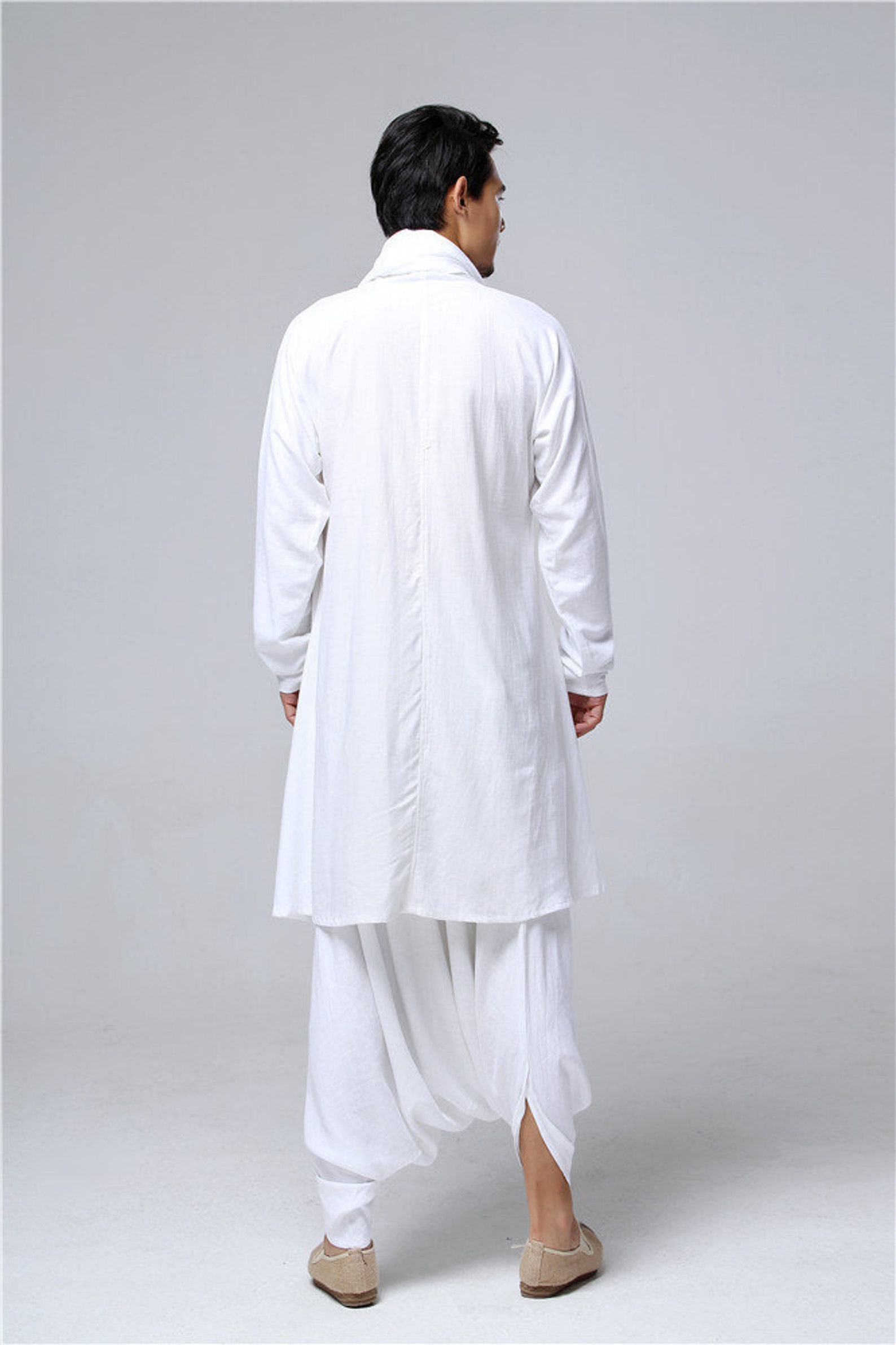 Ramie Linen Noragi Pants Whole Set Unisex Kimono Wrap Etsy