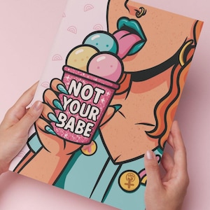 Poster "Not Your Babe" - Illustrazione pop, fresca e piena di personalità