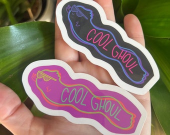 Cool Ghoul neon fun ghost sticker