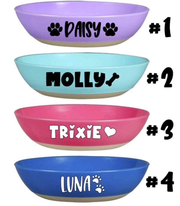 Personalized Cat Bowl Custom Cat Bowl Personalized Gift Etsy