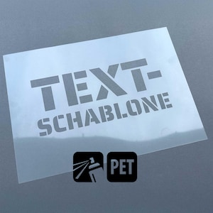 Tekstsjabloon op maat gemaakt van Mylar-folie – Uw eigen tekst, lettertype en lay-out | A5 A4-sjabloon | Graffiti, airbrush | Herbruikbaar