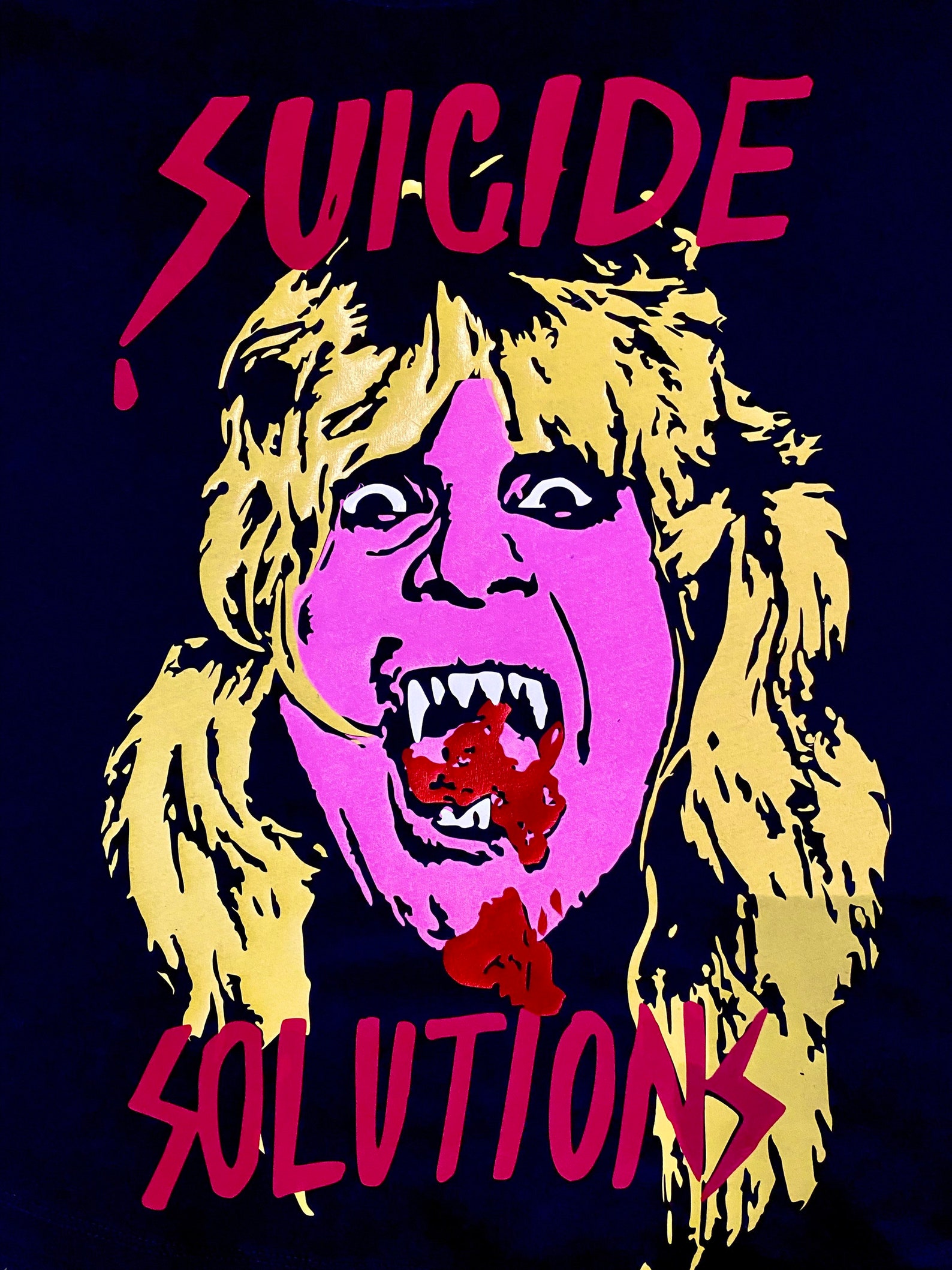 Suicide solution cranberry mouthed Ozzy tee Etsy
