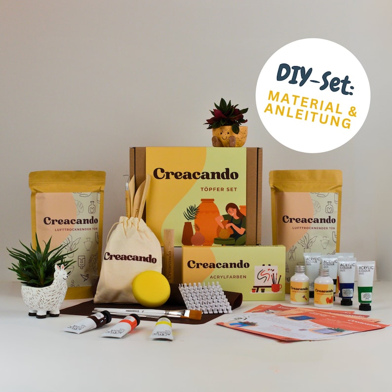 Premium DIY Pottery Set - Creativity without a Kiln image 1