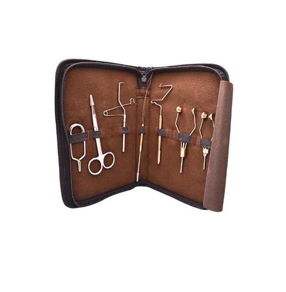 フライタイイング7点ツールキット：初心者向けフライフィッシング